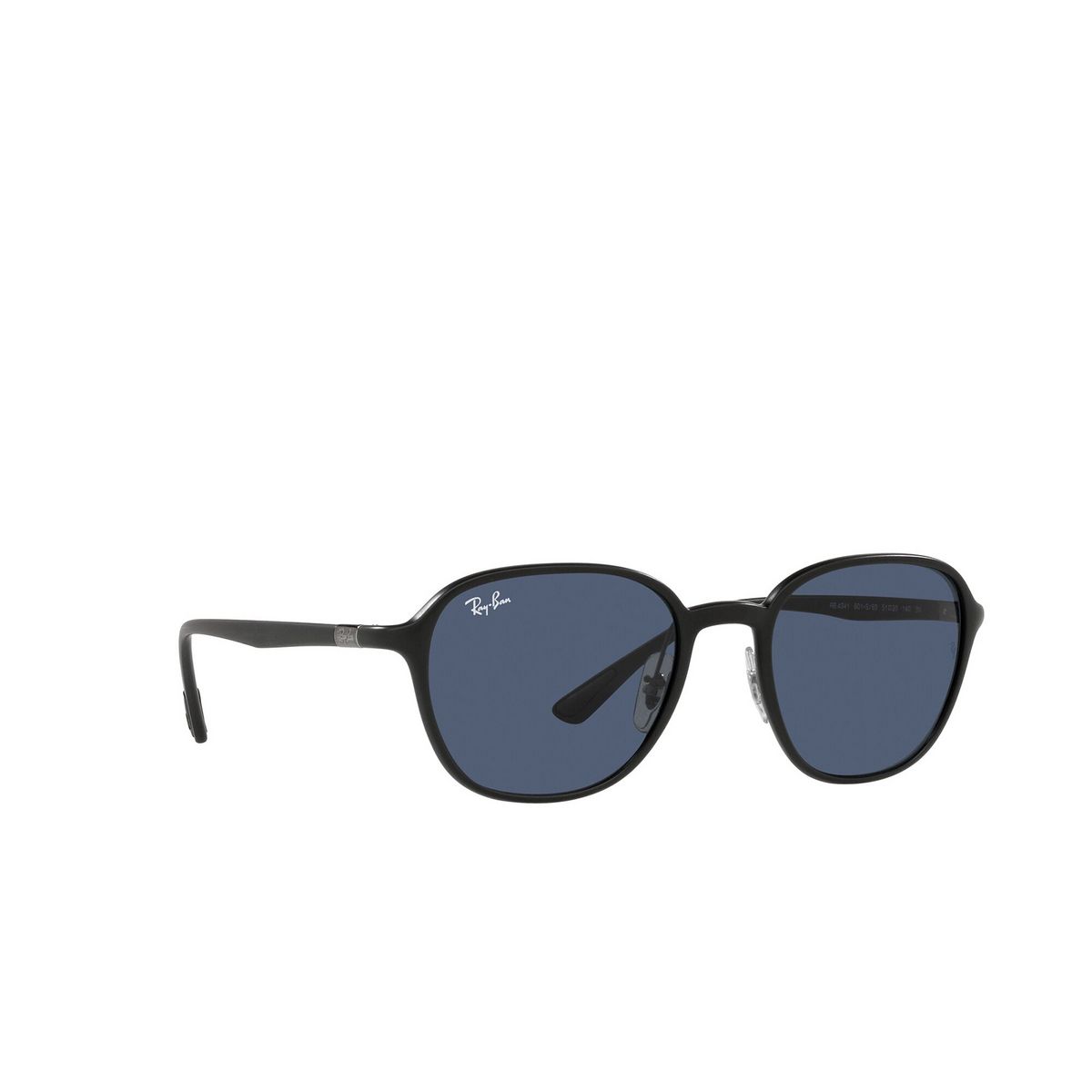 Ray-Ban® Square Sunglasses: RB4341 color Sanding Black 601S80 - three-quarters view.