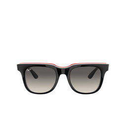 Ray-Ban® Square Sunglasses: RB4368 color 651811 Black White Red 