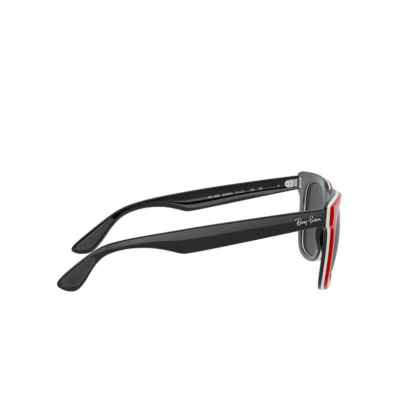 Lunettes de soleil Ray-Ban RB4368 652087 red white black - 3/4