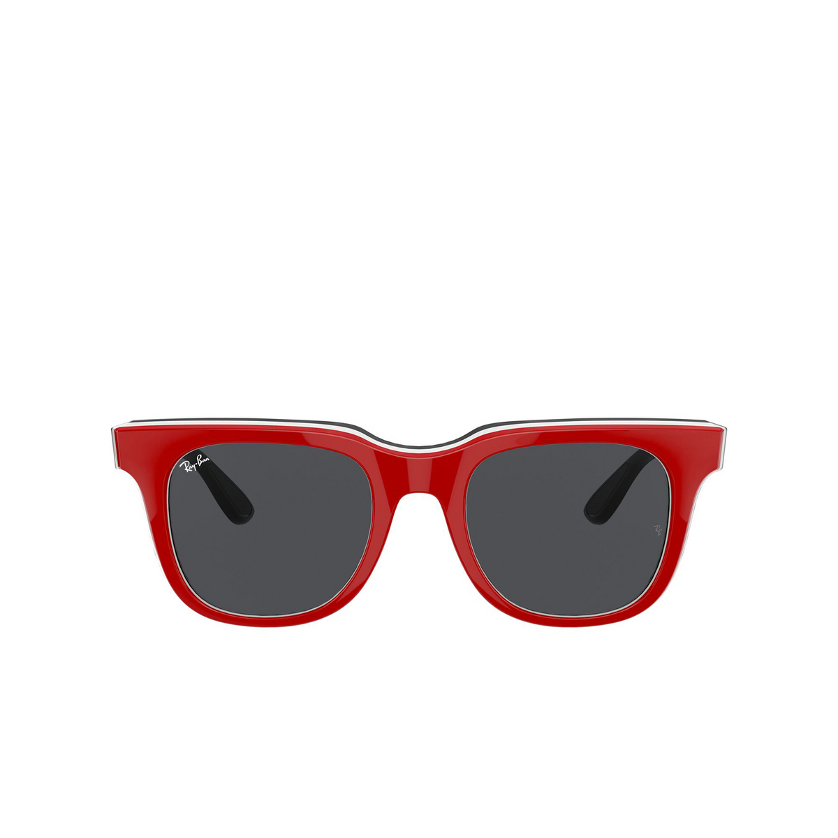 Ray-Ban RB4368 Sunglasses 652087 Red White Black - front view