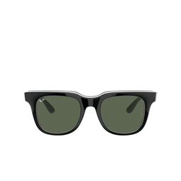 Ray-Ban® Square Sunglasses: RB4368 color 652171 Black White Gray 