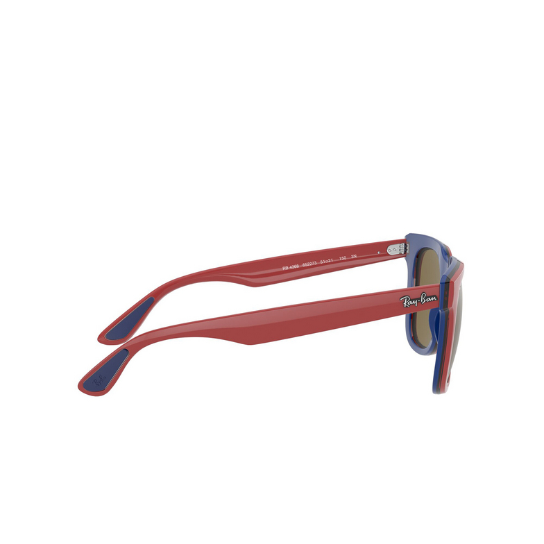 Ray-Ban RB4368 Sunglasses 652273 red red light blu - 3/4