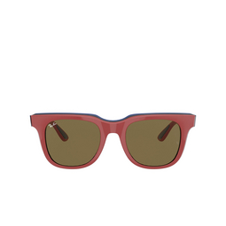 Ray-Ban® Square Sunglasses: RB4368 color 652273 Red Red Light Blu 