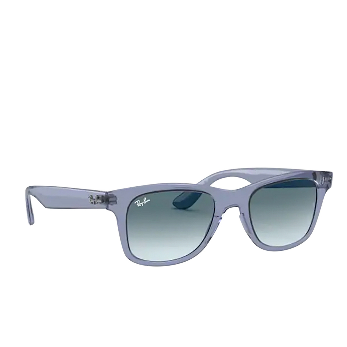 Ray-Ban® Square Sunglasses: RB4640 color 64963M Transparent Blue - product thumbnail 2/3