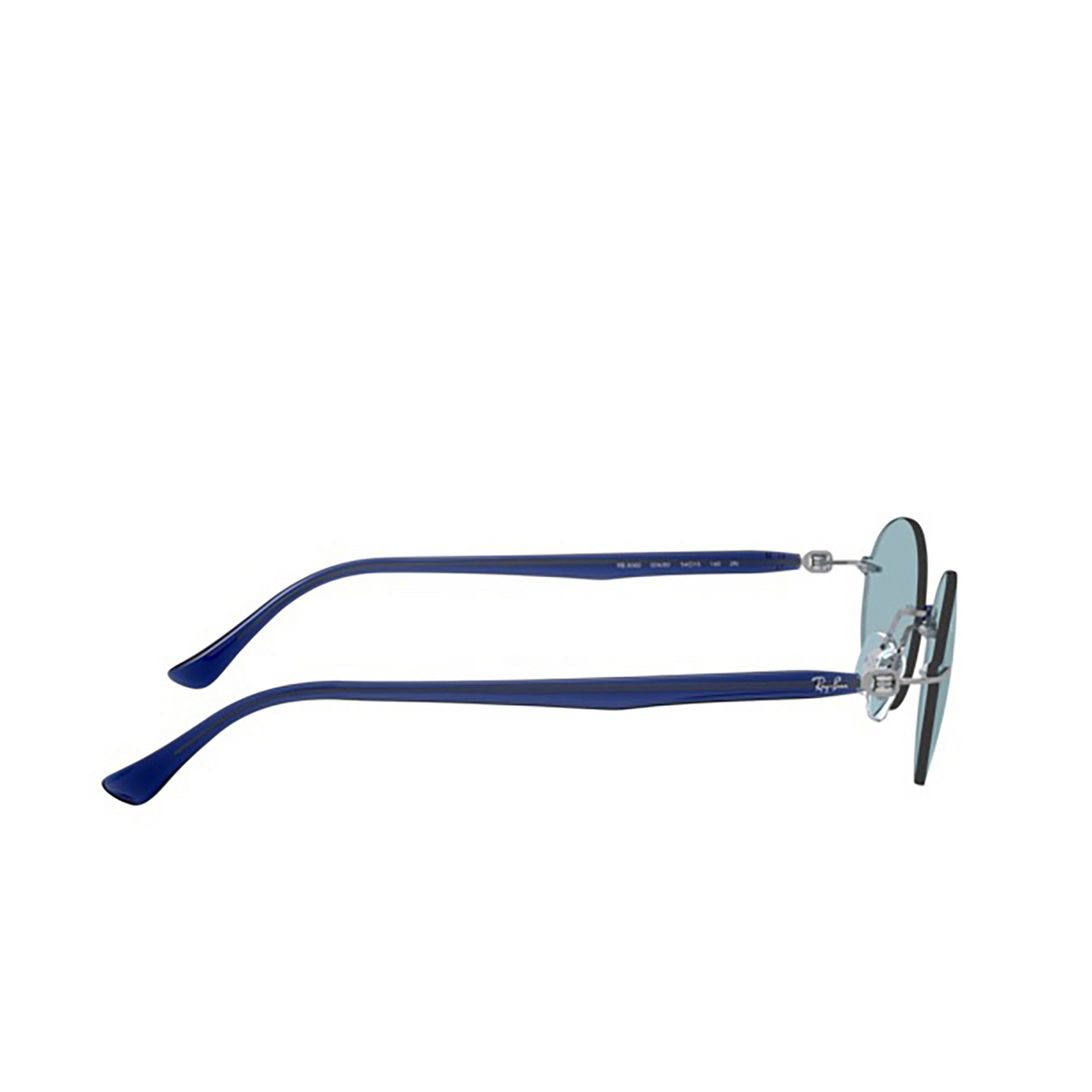 Ray-Ban® Oval Sunglasses: RB8060 color 004/80 Gunmetal - 3/3
