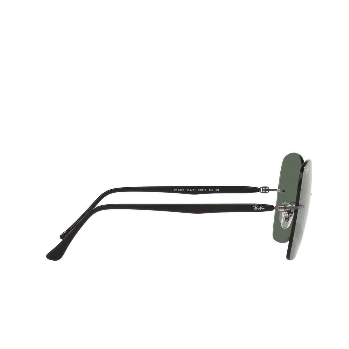 Ray-Ban® Irregular Sunglasses: RB8066 color 154/71 Black On Sanding Gunmetal - 3/3