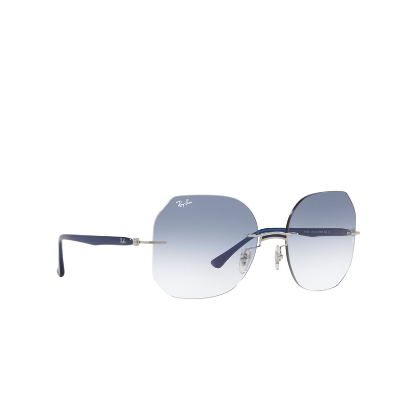 Lunettes de soleil Ray-Ban RB8067 003/19 blue on silver - 2/4