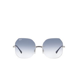 Ray-Ban® Irregular Sunglasses: RB8067 color 003/19 Blue On Silver 