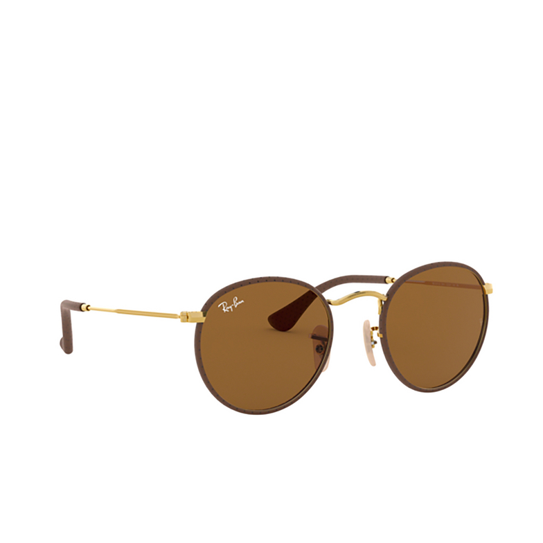 Lunettes de soleil Ray-Ban ROUND CRAFT 9041 leather brown - 2/4