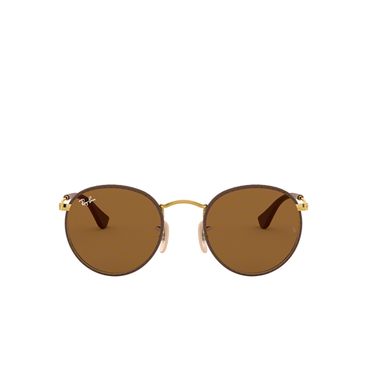 Occhiali da sole Ray-Ban ROUND CRAFT 9041 Leather Brown - frontale