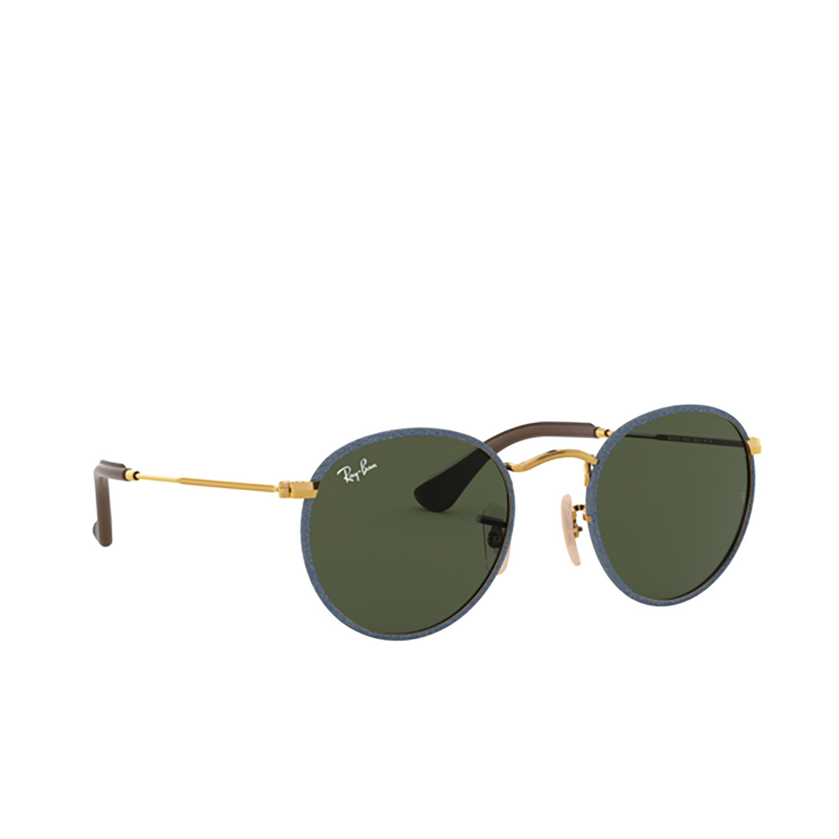 Ray-Ban ROUND CRAFT Sunglasses 919431 Gold / Blue Jeans - three-quarters view