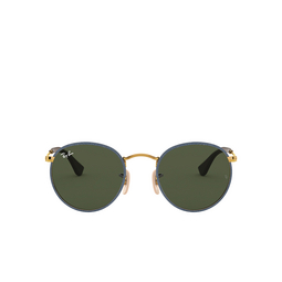 Ray-Ban® Round Sunglasses: RB3475Q Round Craft color 919431 Gold / Blue Jeans 