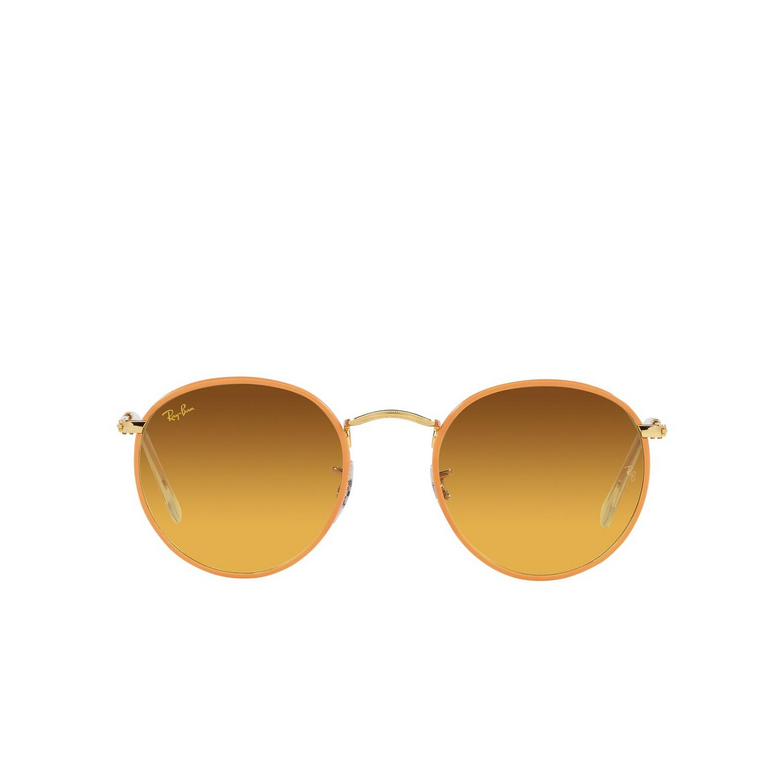 Ray-Ban ROUND FULL COLOR Sunglasses 91963C orange on a legend gold - 1/4