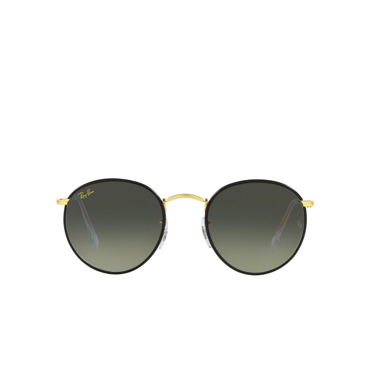 Ray-Ban ROUND FULL COLOR Sunglasses 919671 Black on Legend Gold - front view