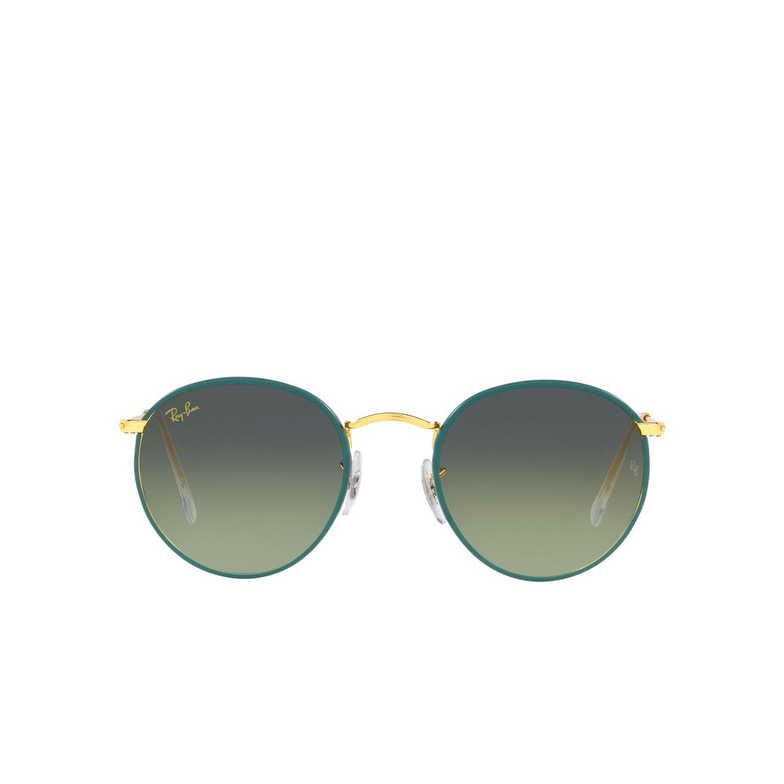 Ray-Ban ROUND FULL COLOR Sunglasses 9196BH petroleum on a legend gold - 1/4