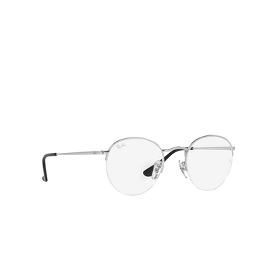 Ray-Ban ROUND GAZE Eyeglasses 2538 matte silver - three-quarters view