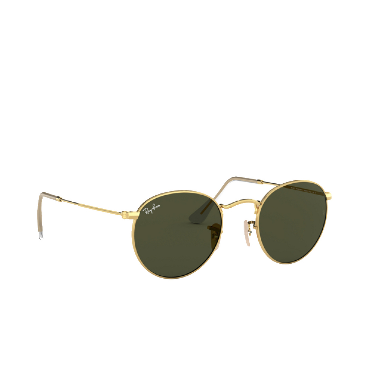 Ray-Ban ROUND METAL Sunglasses 001 Arista - three-quarters view