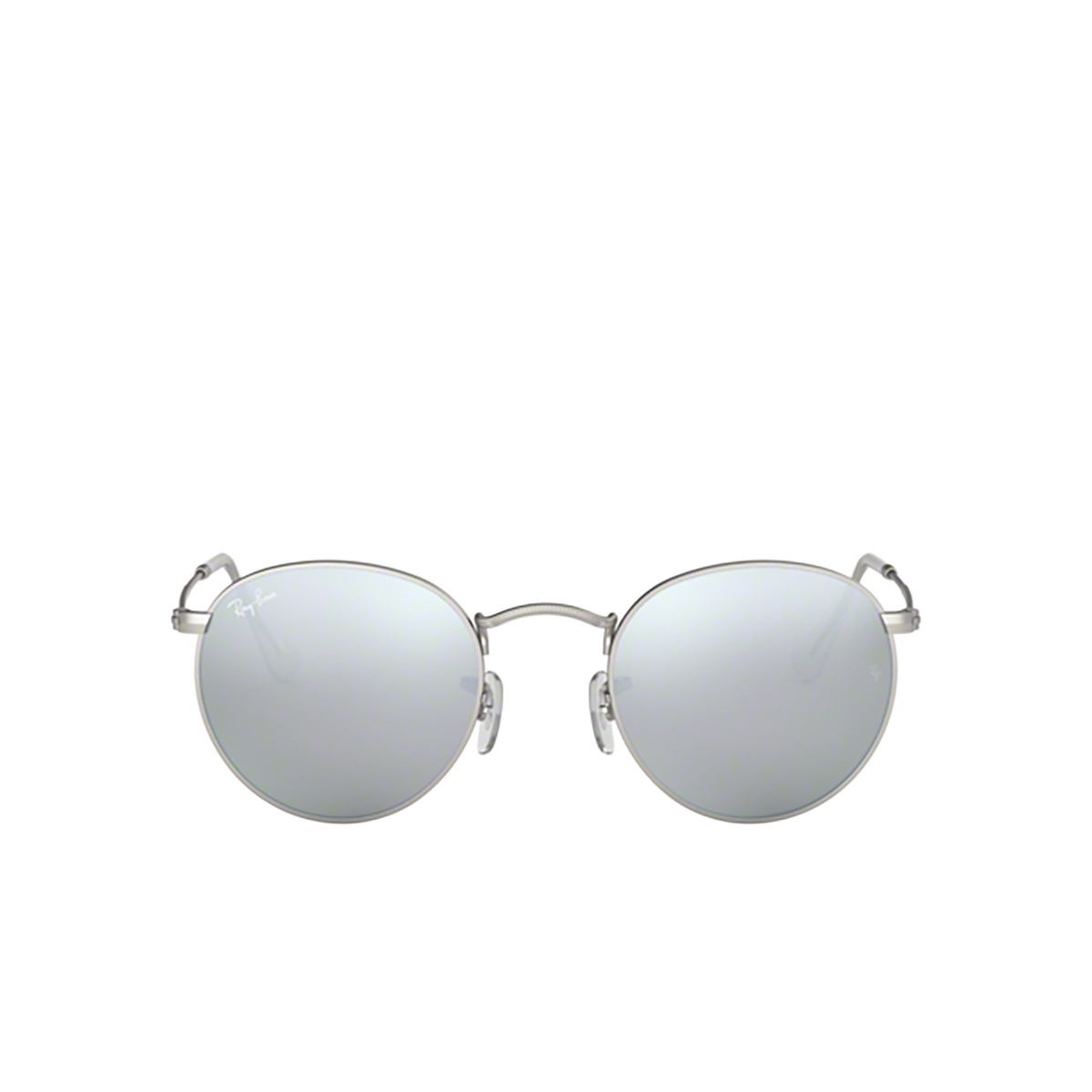 Ray-Ban ROUND METAL Sunglasses 019/30 Matte Silver - front view