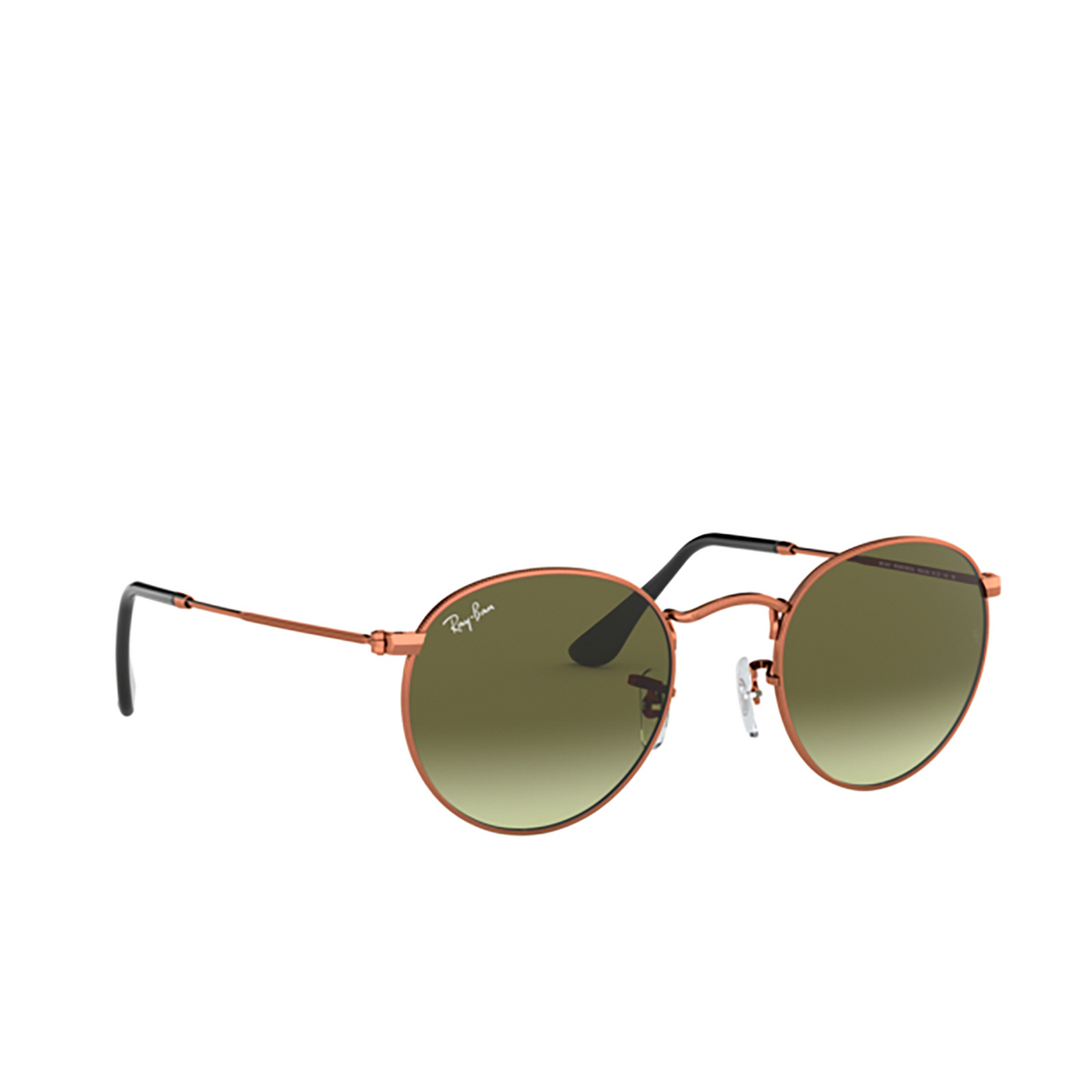 Ray-Ban ROUND METAL Sunglasses 9002A6 MEDIUM BRONZE - three-quarters view