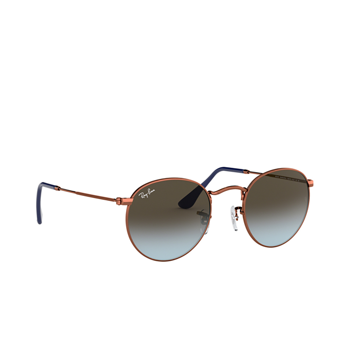 Ray-Ban ROUND METAL Sunglasses 900396 DARK BRONZE - three-quarters view