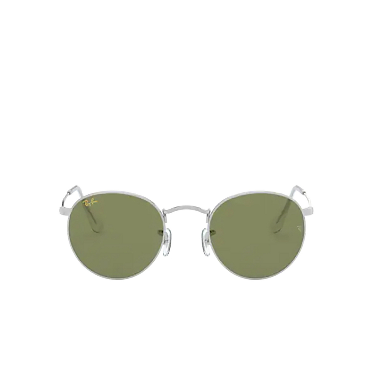Ray-Ban ROUND METAL Sunglasses 91984E Silver - front view