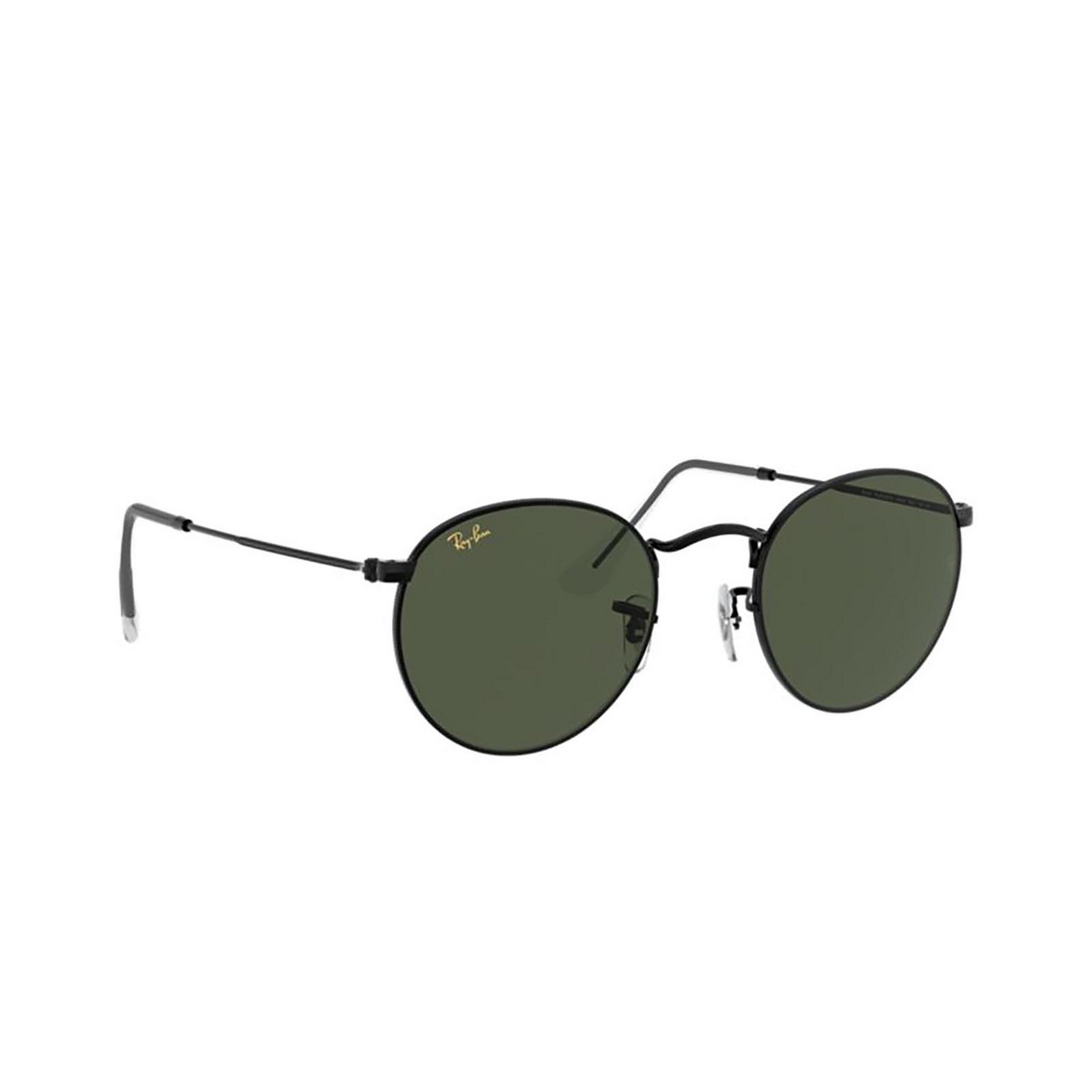 Ray-Ban ROUND METAL Sunglasses 919931 BLACK - three-quarters view