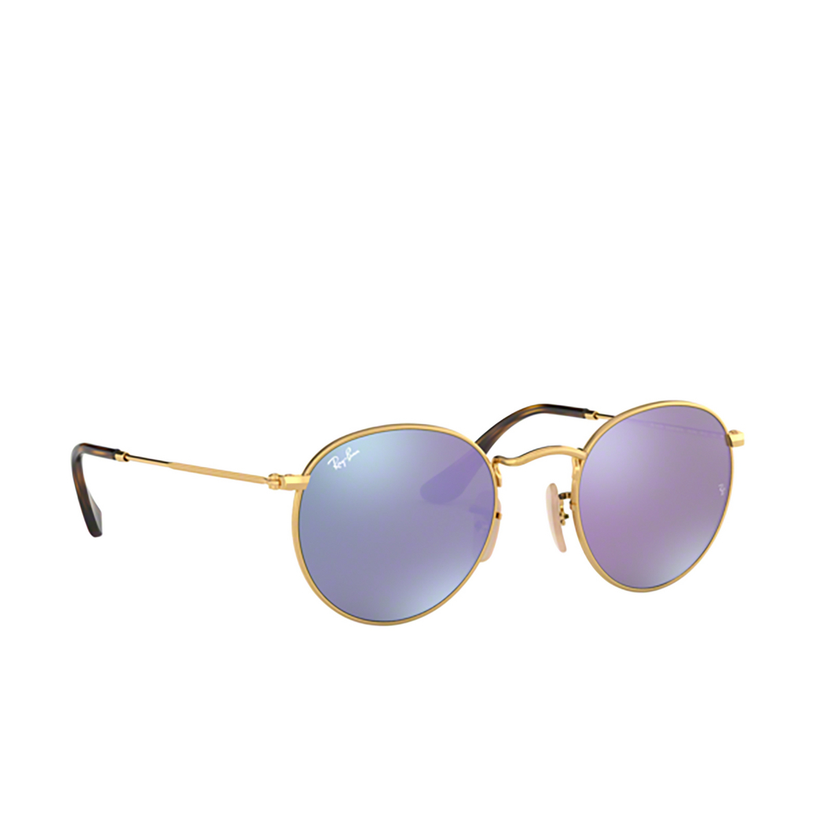 Ray-Ban® Sunglasses: Round Metal RB3447N color Arista 001/8O - front view.