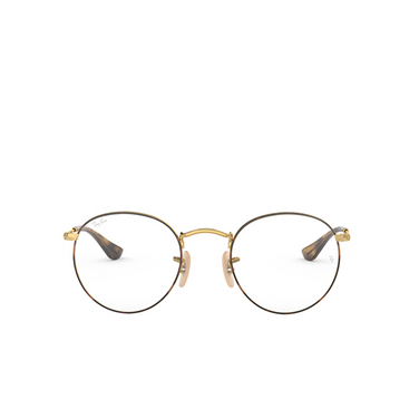 Ray-Ban ROUND METAL Eyeglasses 2945 gold on top havana - front view