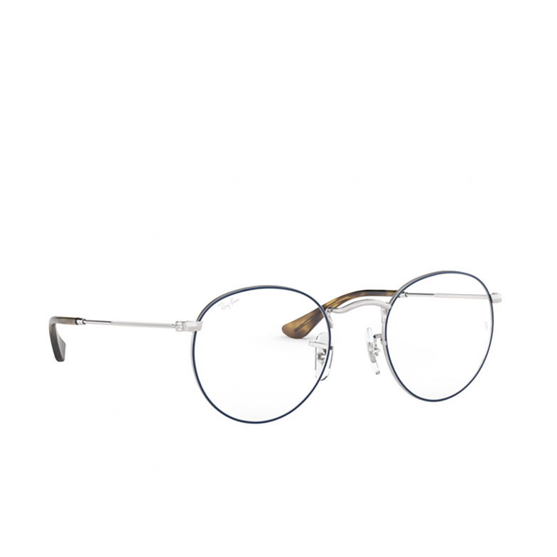 Ray-Ban ROUND METAL Eyeglasses 2970 silver on top blue - 2/4