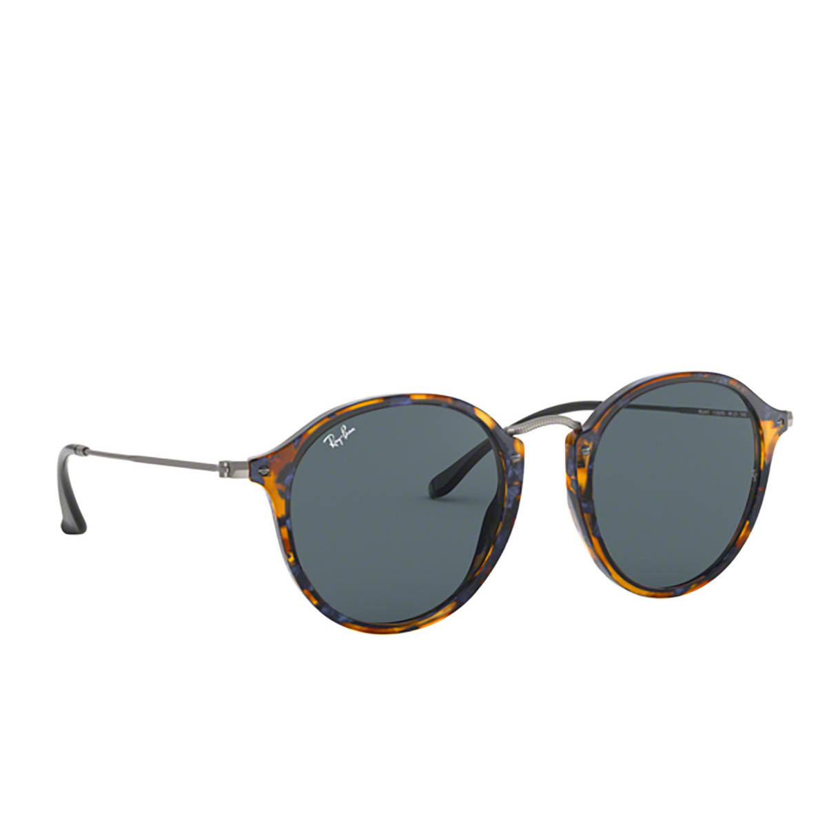 Ray-Ban® Round Sunglasses: RB2447 Round color 1158R5 Spotted Blue Havana - product thumbnail 2/2