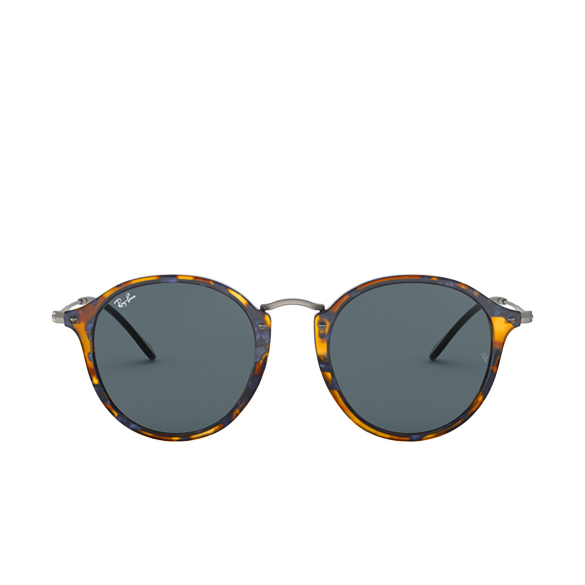 Ray-Ban® Round Sunglasses: RB2447 Round color 1158R5 Spotted Blue Havana - 1/2