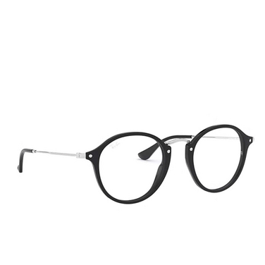 Ray-Ban ROUND Eyeglasses 2000 shiny black - three-quarters view