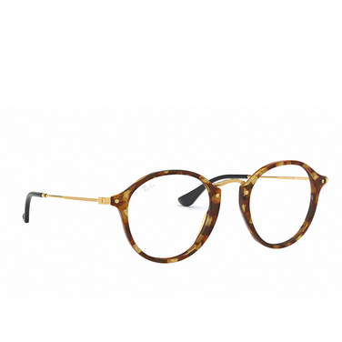 Ray-Ban ROUND Eyeglasses 5494 brown havana - three-quarters view