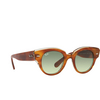Ray-Ban ROUNDABOUT Sunglasses 1325BH havana on transparent green - product thumbnail 2/4