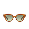 Ray-Ban ROUNDABOUT Sunglasses 1325BH havana on transparent green - product thumbnail 1/4