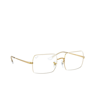 Ray-Ban RX1969V Eyeglasses 3104 white on legend gold - three-quarters view