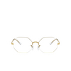 Ray-Ban RX1972V Eyeglasses 3104 white on legend gold - product thumbnail 1/4