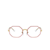 Ray-Ban RX1972V Eyeglasses 3106 red on legend gold - product thumbnail 1/4