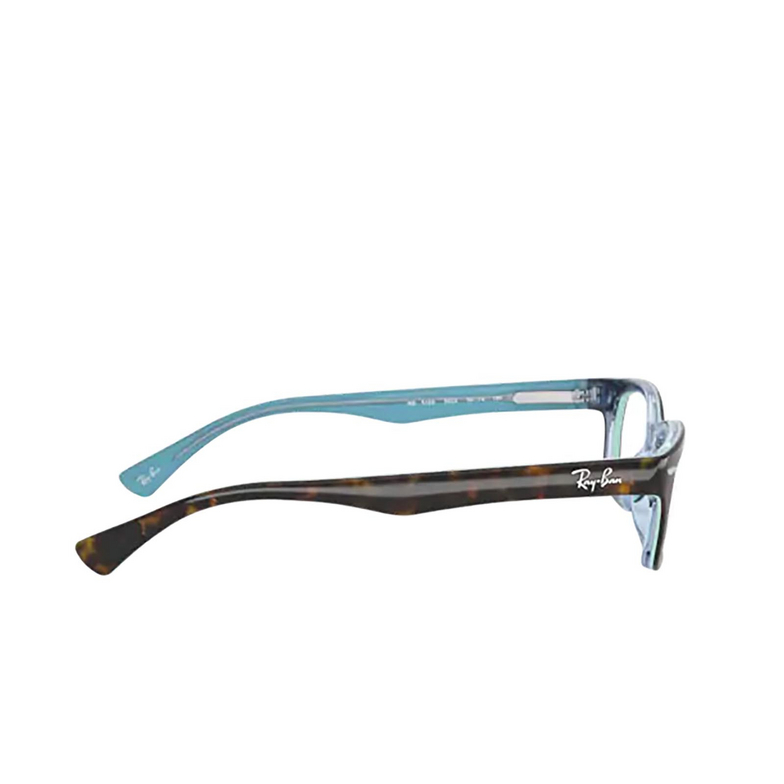 Ray-Ban RX5150 Eyeglasses 5023 havana on transparent azure - 3/4