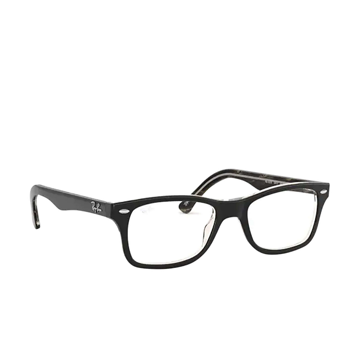Ray-Ban RX5228 Eyeglasses 5912 Top Black / Dark Brown / Yellow - product thumbnail 2/4