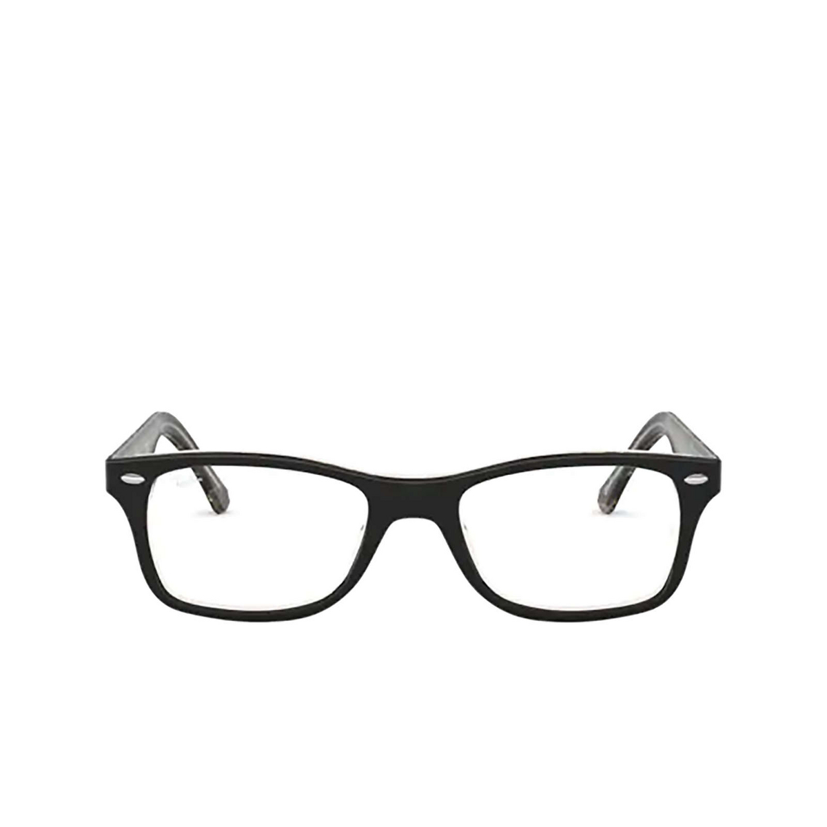 Ray-Ban RX5228 Eyeglasses 5912 Top Black / Dark Brown / Yellow - 1/4