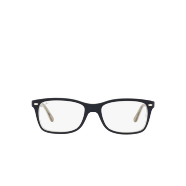 Ray-Ban RX5228 Eyeglasses 8119 blue on transparent light brown - front view