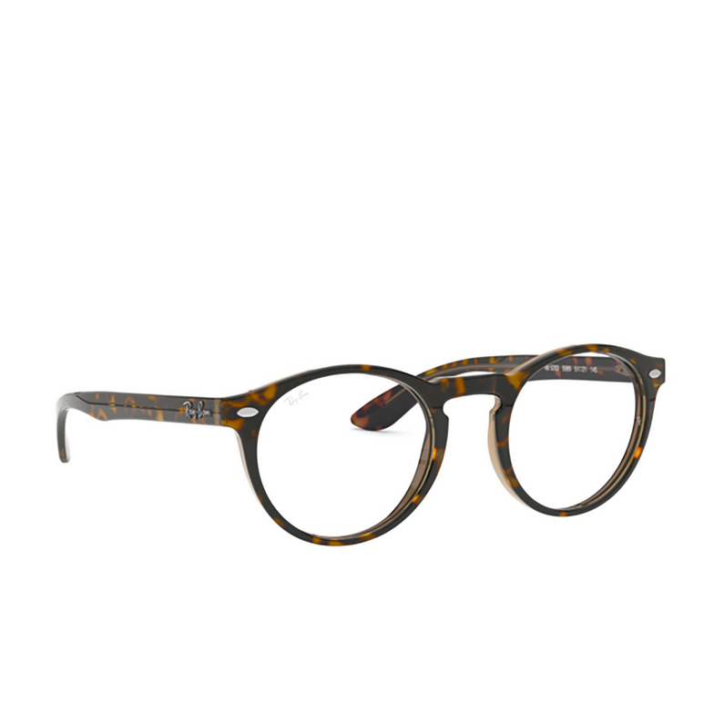 Ray-Ban RX5283 Eyeglasses 5989 havana on top trasp brown - 2/4