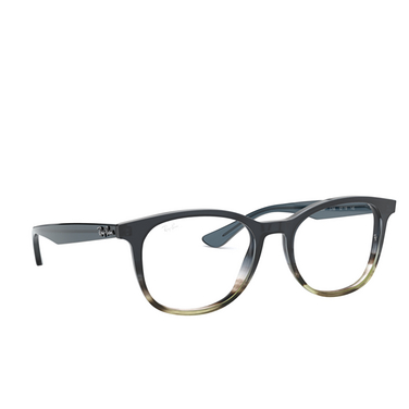 Ray-Ban RX5356 Eyeglasses 5766 gradient grey on stripped grey - three-quarters view
