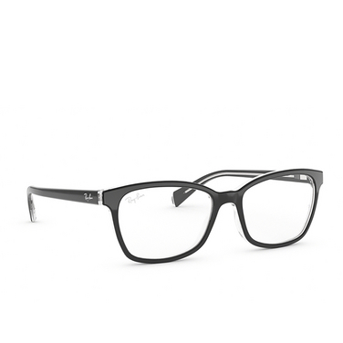 Ray-Ban RX5362 Korrektionsbrillen 2034 top black on transparent - Dreiviertelansicht