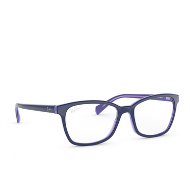Ray-Ban RX5362 Eyeglasses 5776 top blue/lt blue/transp violet - three-quarters view