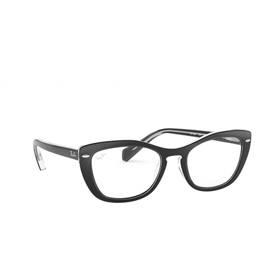 Ray-Ban RX5366 Korrektionsbrillen 2034 top black on transparent - Dreiviertelansicht