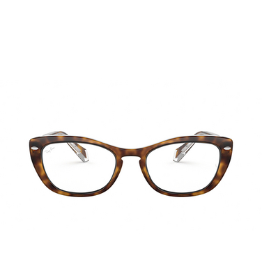 Ray-Ban RX5366 Eyeglasses 5082 top havana on transparent - front view