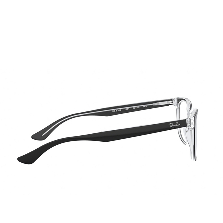 Ray-Ban RX5369 Eyeglasses 2034 top black on transparent - 3/4