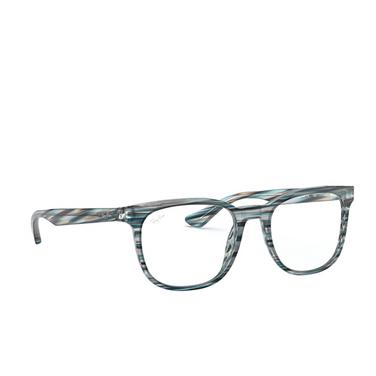 Ray-Ban RX5369 Korrektionsbrillen 5750 stripped blue / grey - Dreiviertelansicht